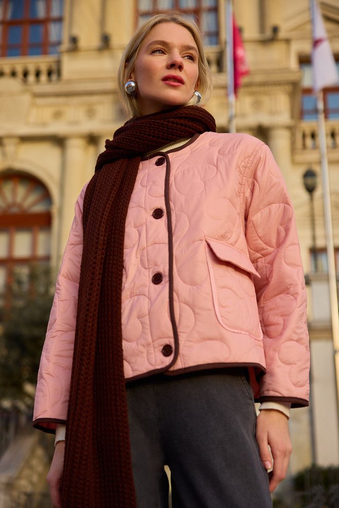 Touche Prive Boina Cor de rosa Estilo Casual Vintage Elegante Retro Roupas por atacado Casual