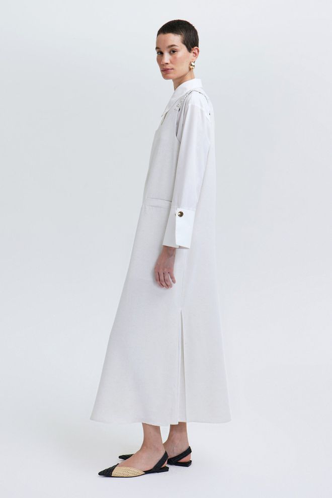 Touche Prive White Maxi Modest Elegant Formal Dress Wholesale Clothing Formal