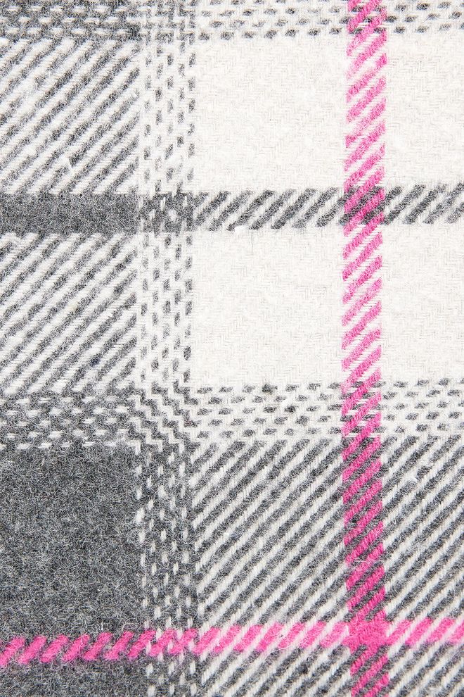 Touche Prive Pink Checkered Kimono With Notched Neck And Open Front Wholesale Clothing 1