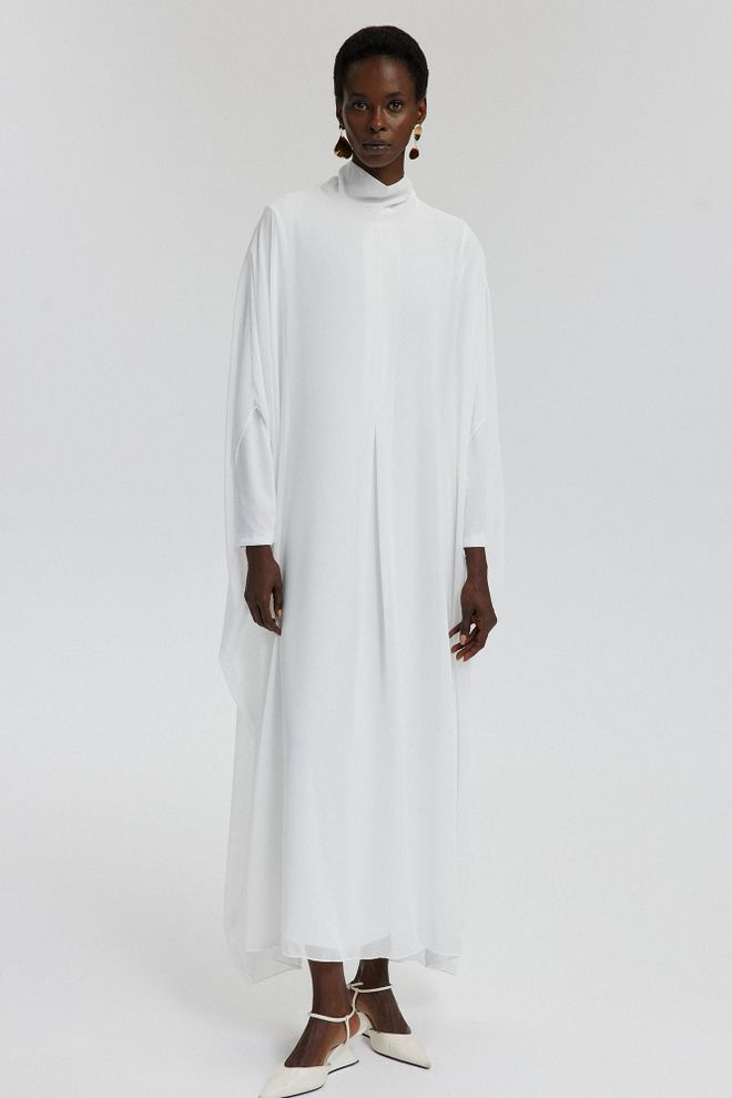 Touche Prive White Modest Elegant Formal Kaftan Dress Wholesale Clothing 1