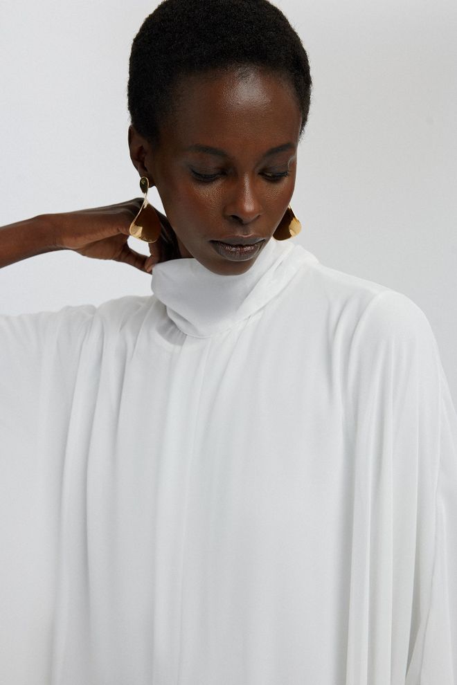 Touche Prive White Modest Elegant Formal Kaftan Dress Wholesale Clothing Spring