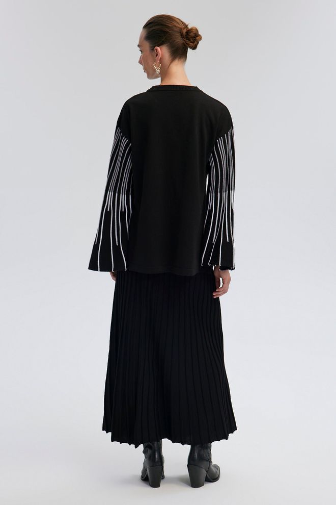 Touche Prive Комплект Черно Небрежен Елегантен Скромна Мода Дрехи на едро Скромна мода