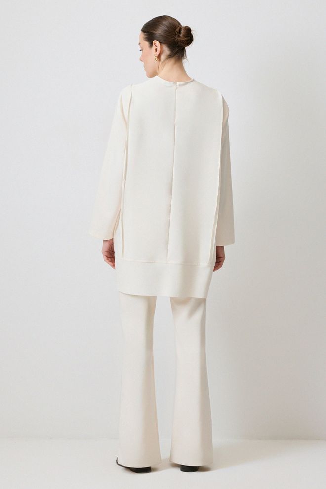 Touche Prive Ecru Modest Casual Tunic Wholesale Clothing Lounge