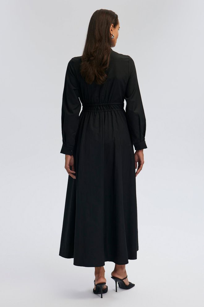 Touche Prive Robe Chemise Formelle Élégante Noire Vêtements en gros Formel