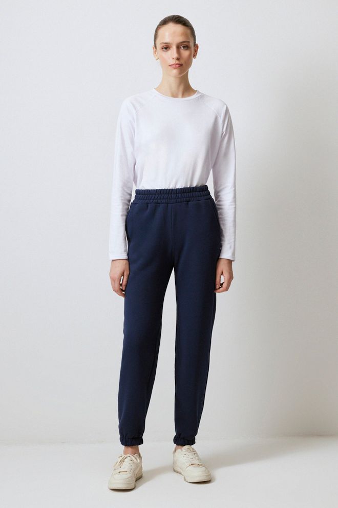 Touche Prive Τζόγκερ Μπλε Μαρέν Ψηλόμεσο Με Σωλήνα Χονδρικό εμπόριο ενδυμάτων Casual