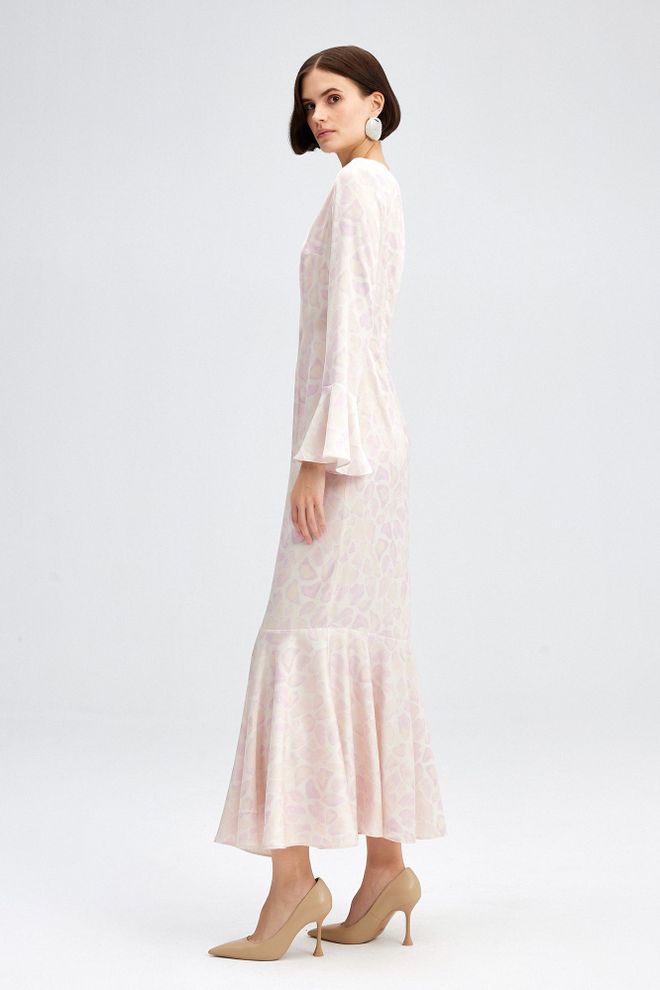 Touche Prive Elegant Pink Fit And Flare Dress Wholesale Clothing Spring