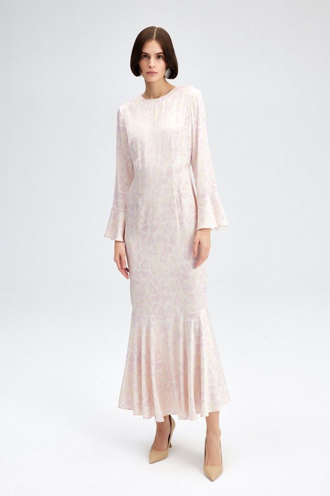 Touche Prive Elegant Pink Fit And Flare Dress Wholesale Clothing 1