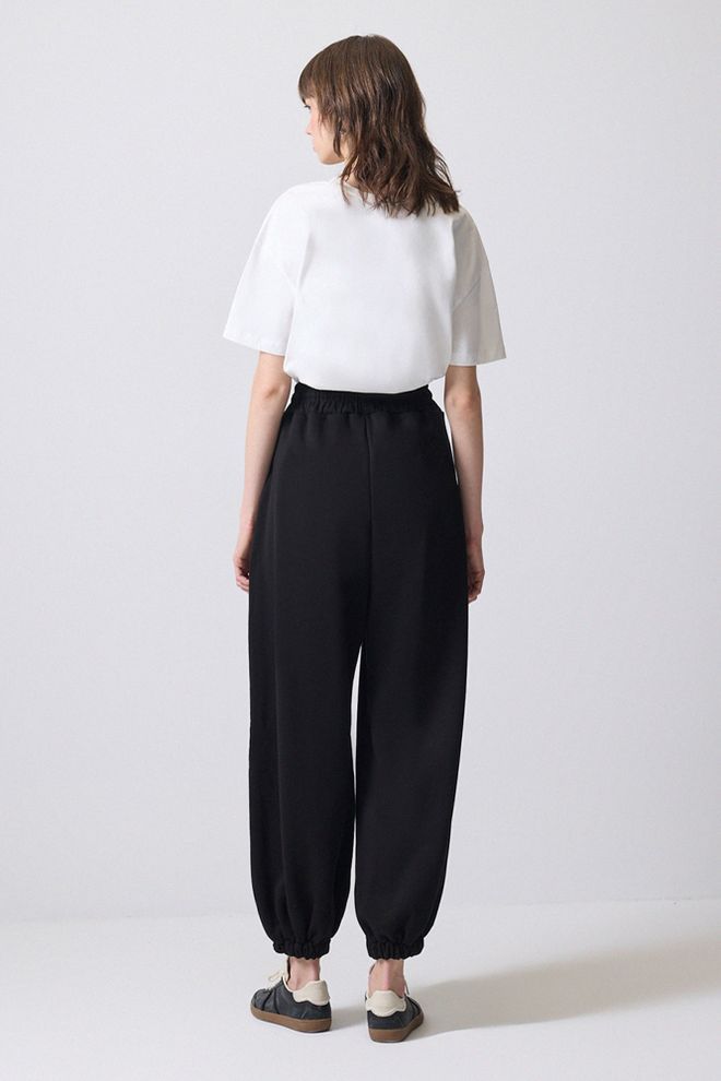 Touche Prive Black Tracksuit With Balloon Leg Jogger Pants Wholesale Clothing Casual