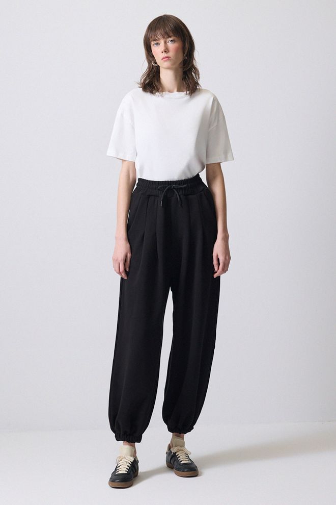 Touche Prive Black Tracksuit With Balloon Leg Jogger Pants Wholesale Clothing Lounge