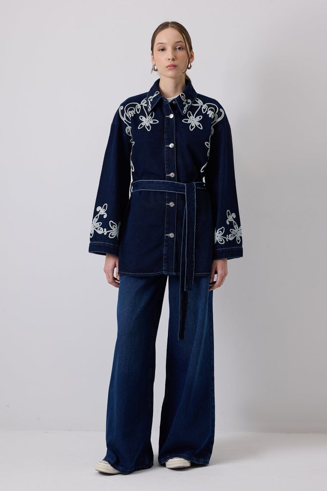 Touche Prive Navy Blue Overshirt Jacket Wholesale Clothing Lounge