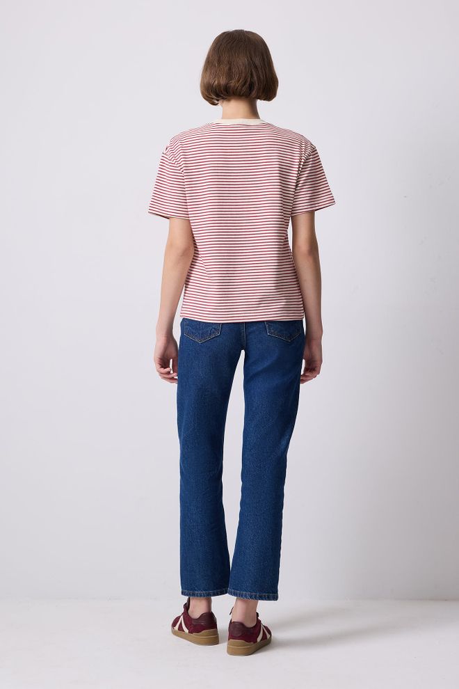 Touche Prive Chemise Rayée Décontractée Streetwear Blanche Vêtements en gros Décontracté