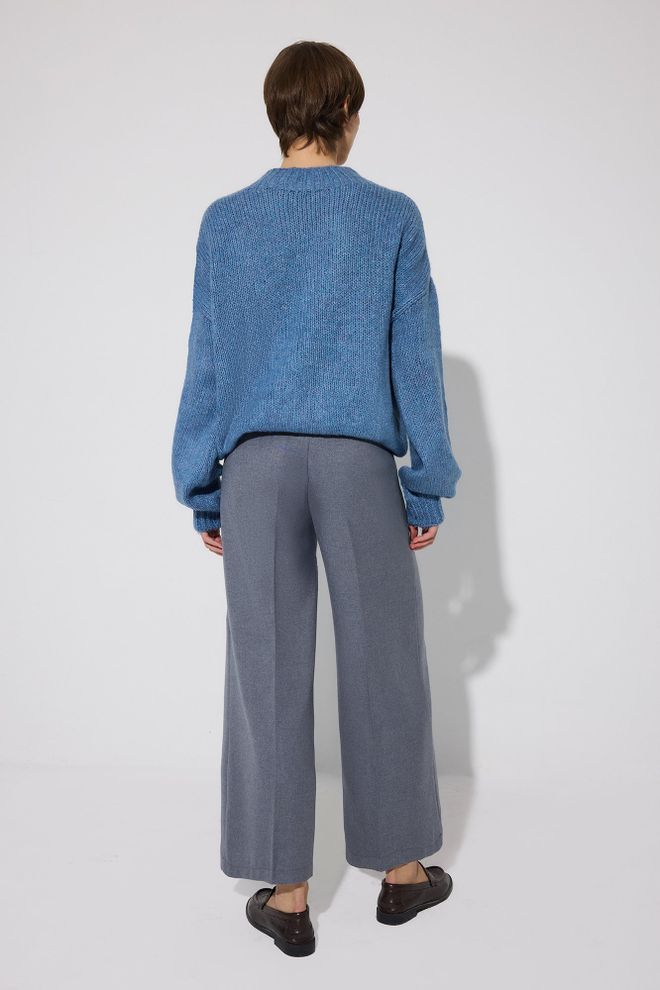 Touche Prive Szare Casual Eleganckie Spodnie Palazzo Hurtowa sprzedaż odzieży Elegancki