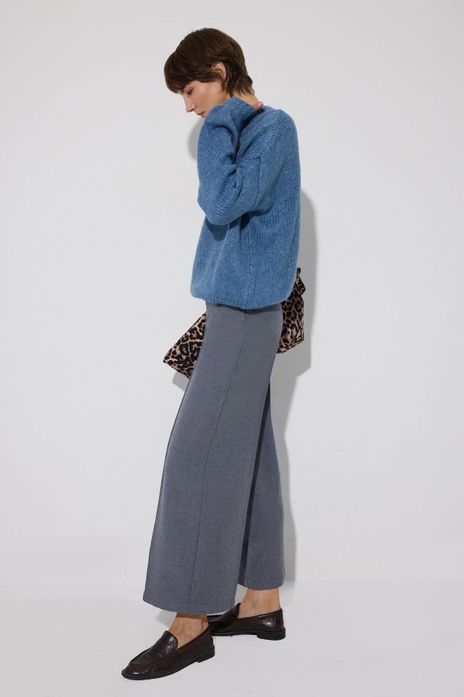 Touche Prive Szare Casual Eleganckie Spodnie Palazzo Hurtowa sprzedaż odzieży Odpoczynek