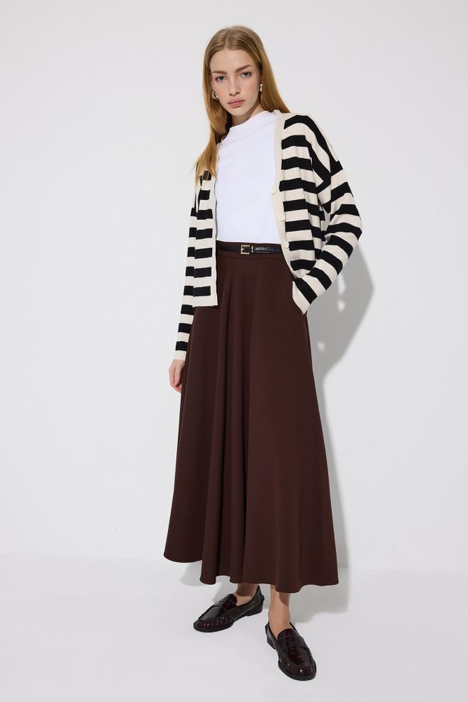 Touche Prive Black Striped Casual Preppy Cardigan Wholesale Clothing Preppy