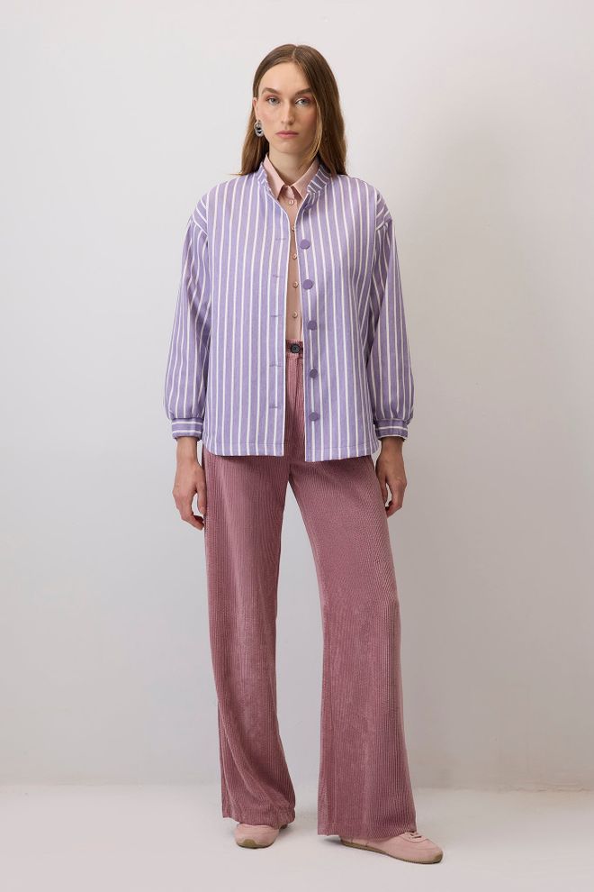 Touche Prive Violetinė Kokteilinė Aptempta Ir Platėjanti Dygsniuotas Apykaklė Su Įkirpimu Švarkas Didmeninė prekyba drabužiais Apykaklė su įkirpimu