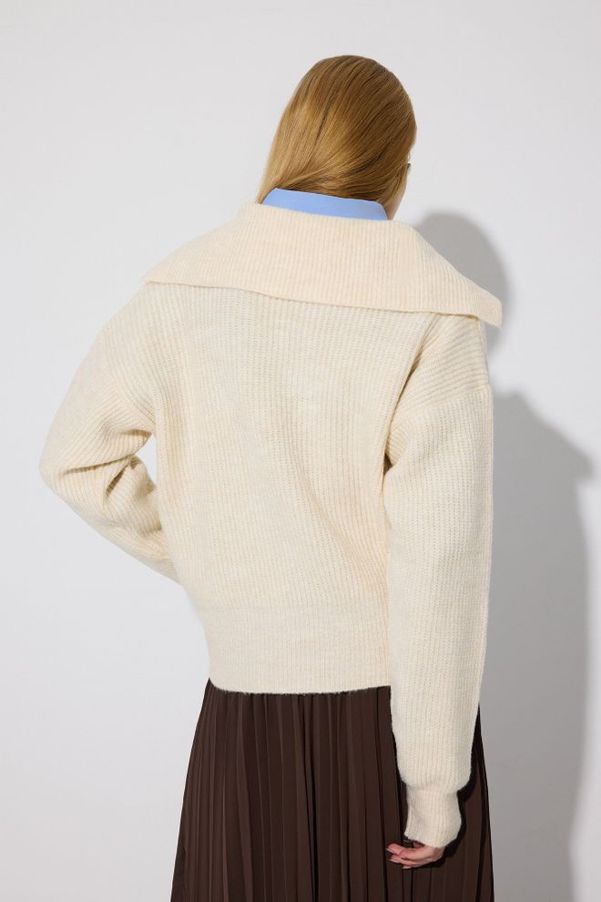 Touche Prive Jersey Beige Casual Elegante Preppy Ropa al por mayor Casual