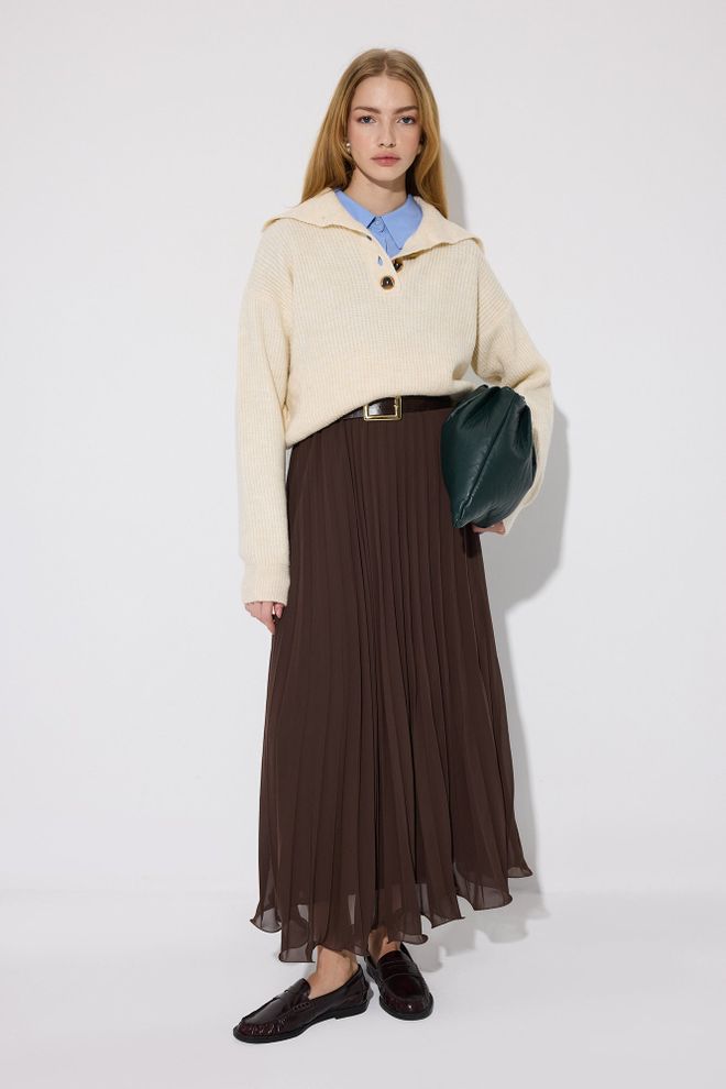 Touche Prive Beige Casual Elegant Preppy Sweater Wholesale Clothing Spring