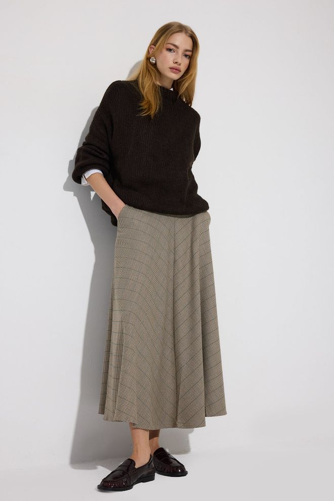 Touche Prive Juodas Kasdienių Elegantiškas Kuklus Sweater Didmeninė prekyba drabužiais Apykaklė su įkirpimu