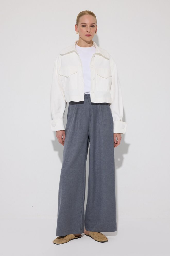 Touche Prive Sive Palazzo Hlače S Visokim Strukom I Širokim Nogavicama Veleprodaja odjeće Ležerni