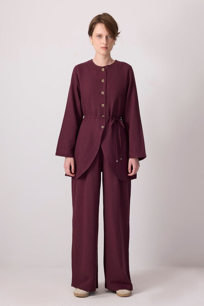 Touche Prive Set Bordo Crvena Elegantan Formalni Veleprodaja odjeće Skroman