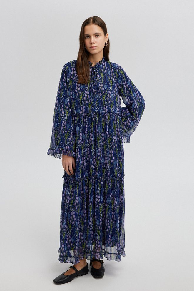 Touche Prive Rochie Din Șifon Cu Volane Îmbrăcăminte cu ridicata 0