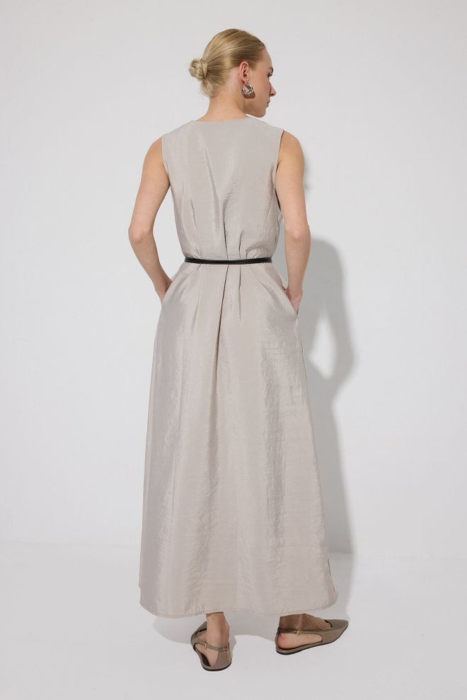 Touche Prive Bej Zarif Resmi A Kesim Elbise Toptan Giyim Resmi