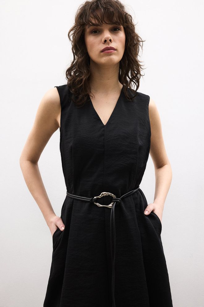 Touche Prive Siyah Zarif A Kesim Maksi Elbise Toptan Giyim Resmi