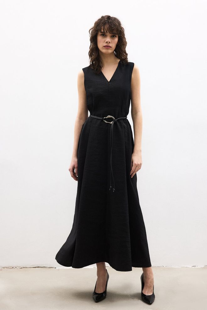 Touche Prive Rochie Neagră Elegantă Tip A Maxi Îmbrăcăminte cu ridicata Sexy