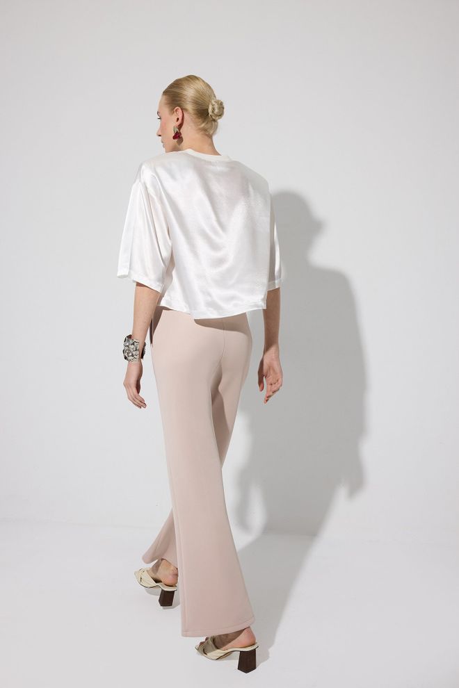 Touche Prive Бежевые Элегантные Штаны Bootcut С Расклешенной Ногой Оптовая продажа одежды Повседневный