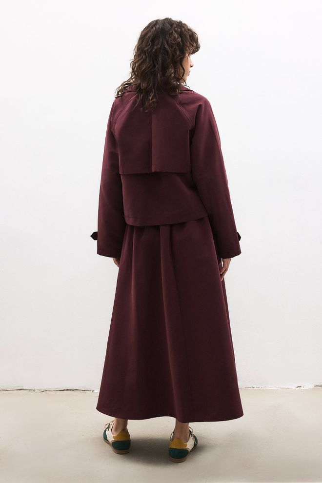 Touche Prive Claret Red Elegant Buttoned Set Wholesale Clothing Casual