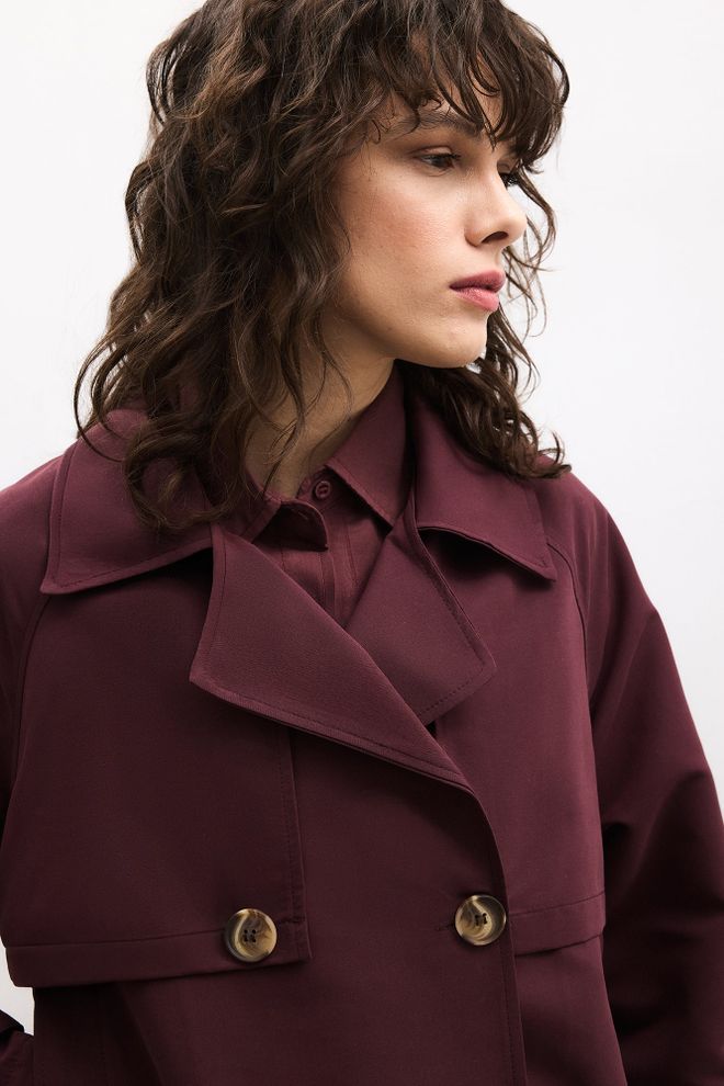 Touche Prive Claret Red Elegant Buttoned Set Wholesale Clothing Lounge