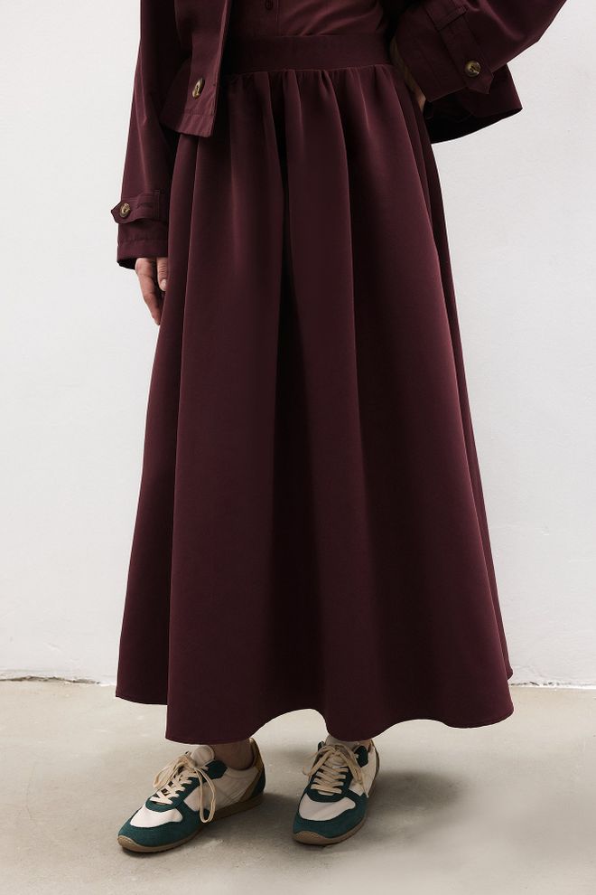 Touche Prive Claret Red Elegant Buttoned Set Wholesale Clothing 5