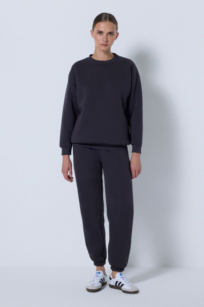 Touche Prive Siyah Eşofman Takımı Gündelik Spor Giyim Sokak Tarzı Jogger Toptan Giyim Gündelik