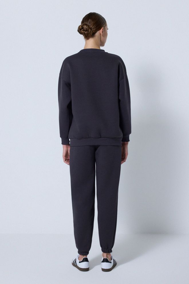 Touche Prive Siyah Eşofman Takımı Gündelik Spor Giyim Sokak Tarzı Jogger Toptan Giyim Ev Hali