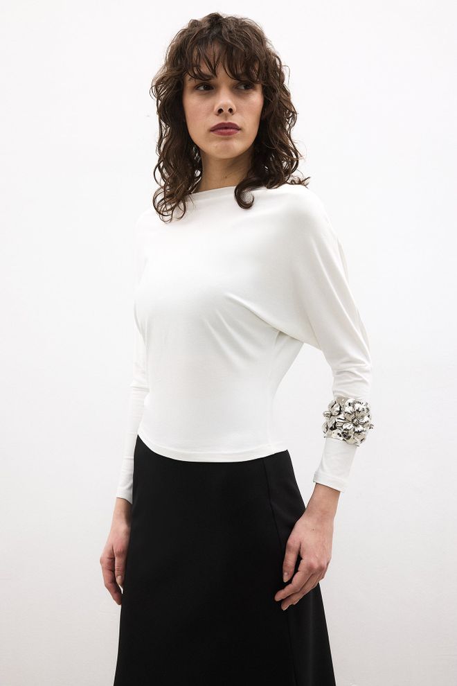 Touche Prive Boat Neck Bodysuit Wholesale Clothing 0