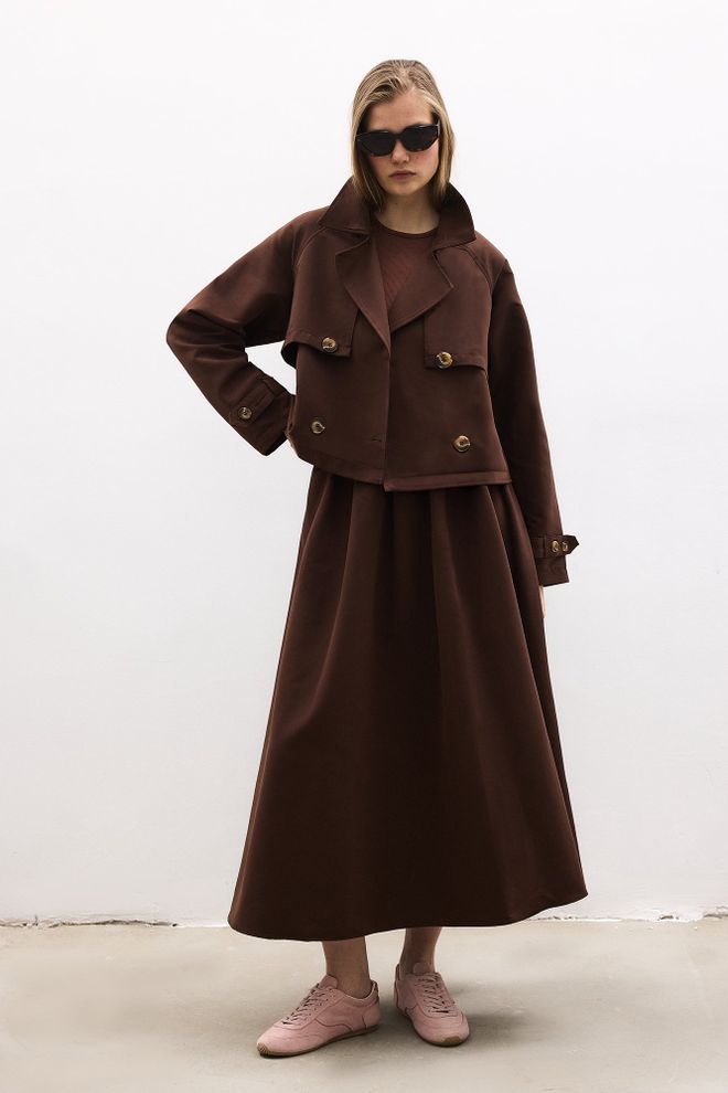 Touche Prive Brown Elegant Casual Set Wholesale Clothing 1