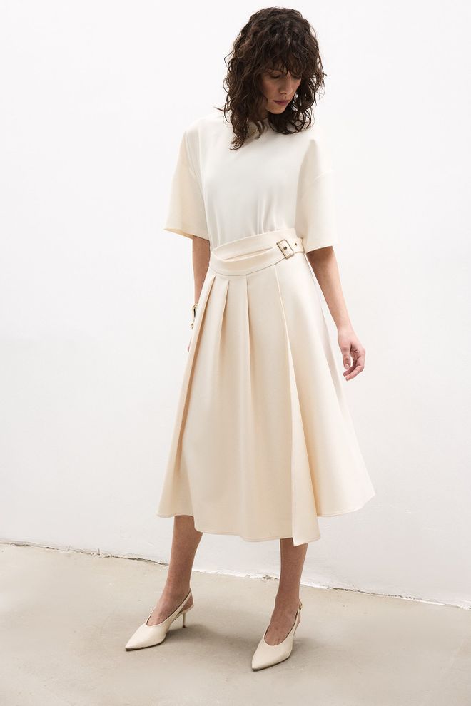 Touche Prive Plisovaná Sukňa S Pásom Veľkoobchod s oblečením 0