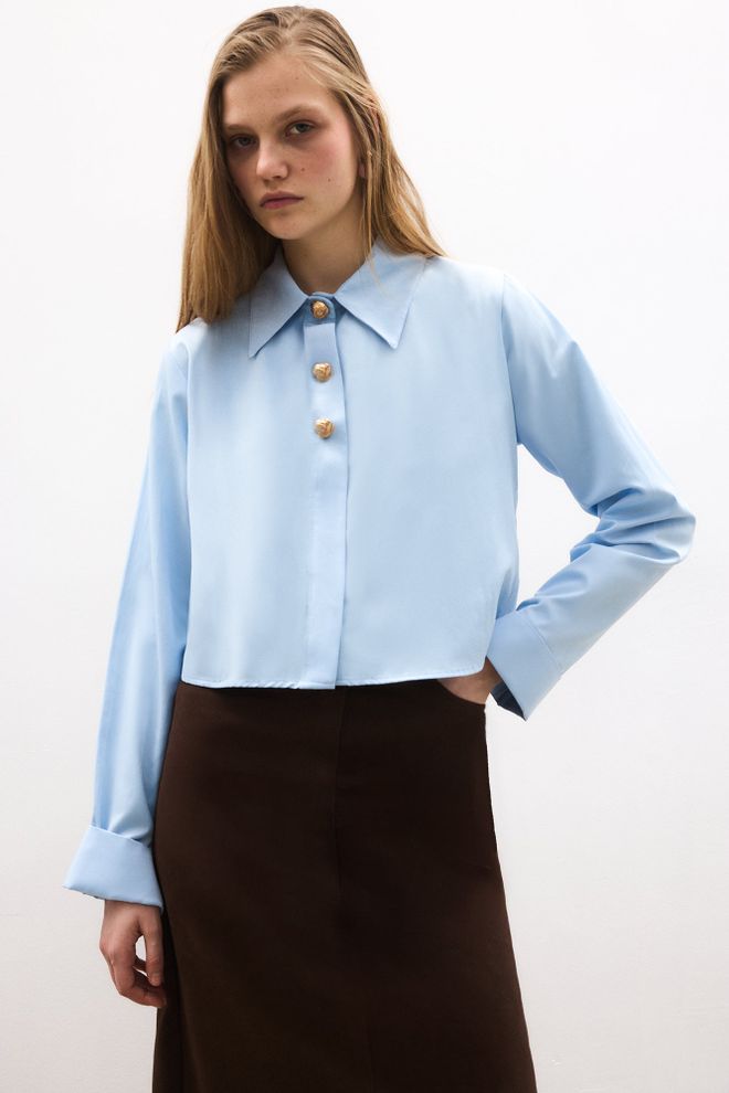 Touche Prive Plava Elegantna Formalna Ležerna Šminkerska Majica Veleprodaja odjeće 1