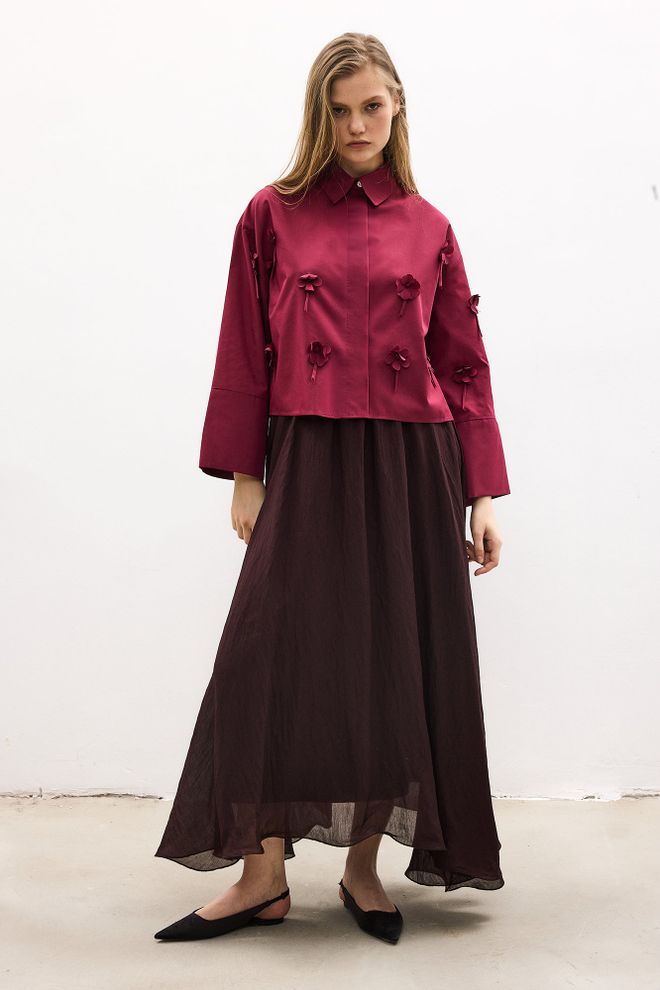 Touche Prive Claret Red Elegant Shirt Wholesale Clothing 1