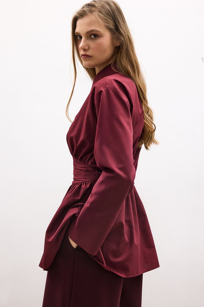 Touche Prive أرجواني داكن سترة أنيقة ملابس بالجملة غير رسمي