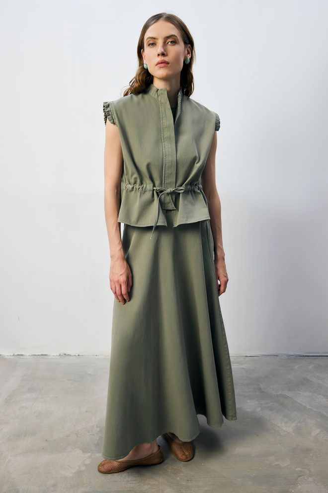 Touche Prive 100% Cotton Vest Skirt Suit Wholesale Clothing 0