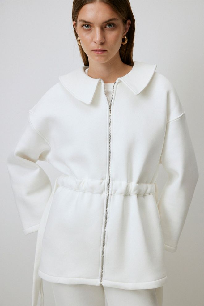 Touche Prive White Elegant Casual Set With Palazzo Pants Wholesale Clothing Lounge