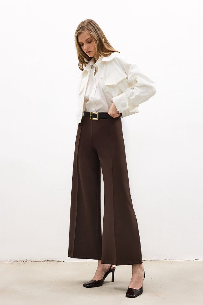 Touche Prive Ribbed Palazzo Pants Wholesale Clothing 0