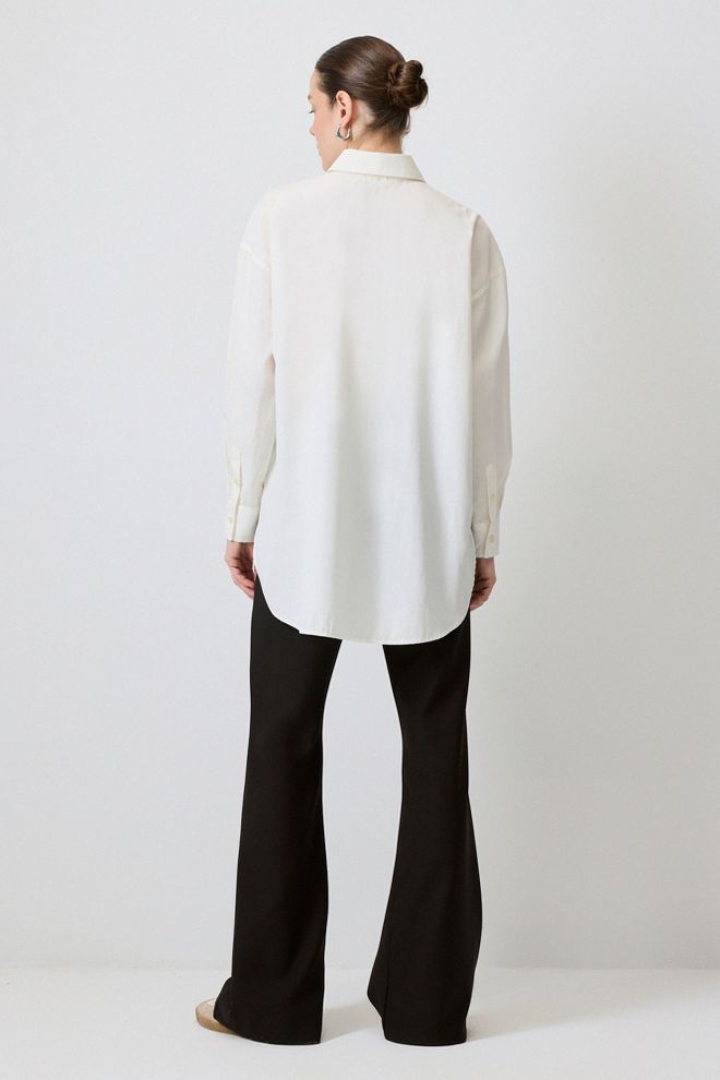 Touche Prive Camisa Blanca Casual De Gran Tamaño Con Manga Larga Ropa al por mayor Casual