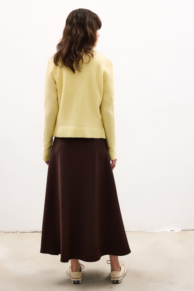 Touche Prive Yellow Casual Elegant Vintage Preppy Retro Cardigan Wholesale Clothing Vintage