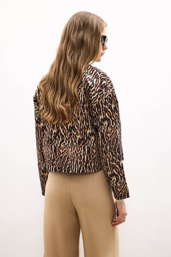 Touche Prive Brown Single Breasted Blazer Jacket Wholesale Clothing Casual