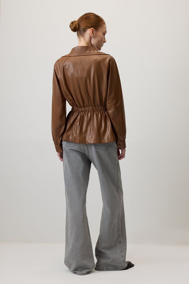 Touche Prive Brown Single Breasted Blazer Jacket Wholesale Clothing 1