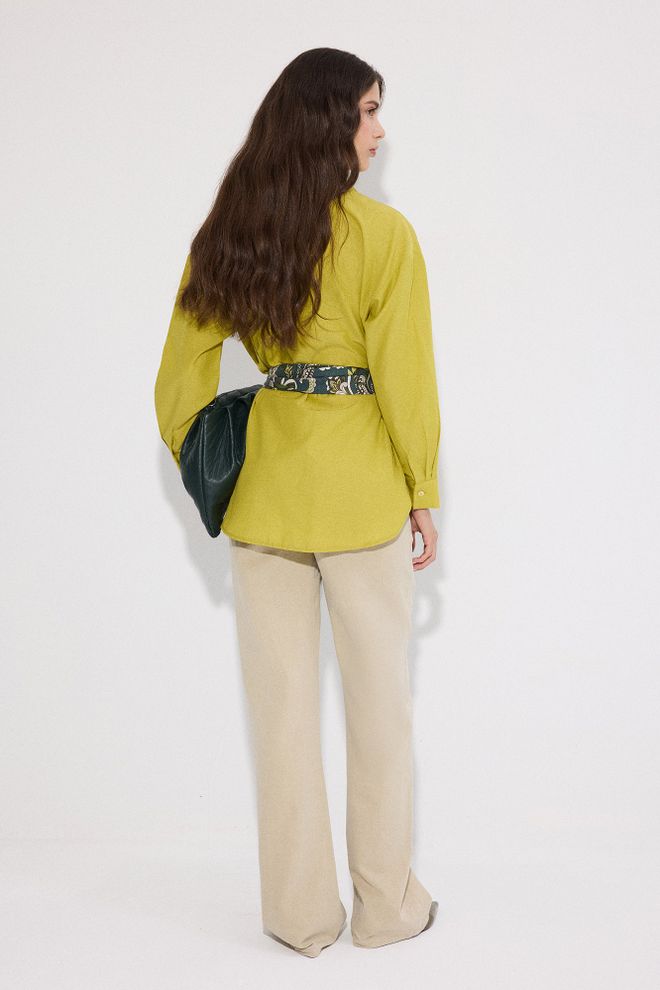 Touche Prive Yellow Casual Formal Elegant Shirt Wholesale Clothing Work