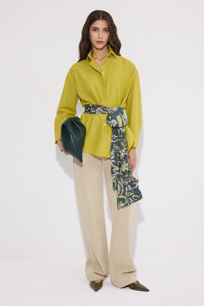 Touche Prive Yellow Casual Formal Elegant Shirt Wholesale Clothing 5