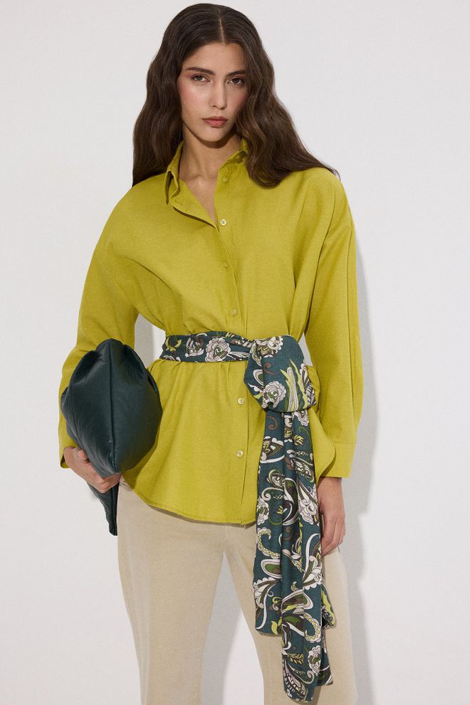 Touche Prive Yellow Casual Formal Elegant Shirt Wholesale Clothing Birthday